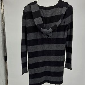 Striped Black and Gray Women's Sweater
